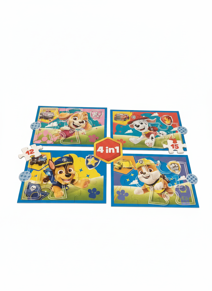 Trefl Paw Patrol 4-in-1 Puzzle Set