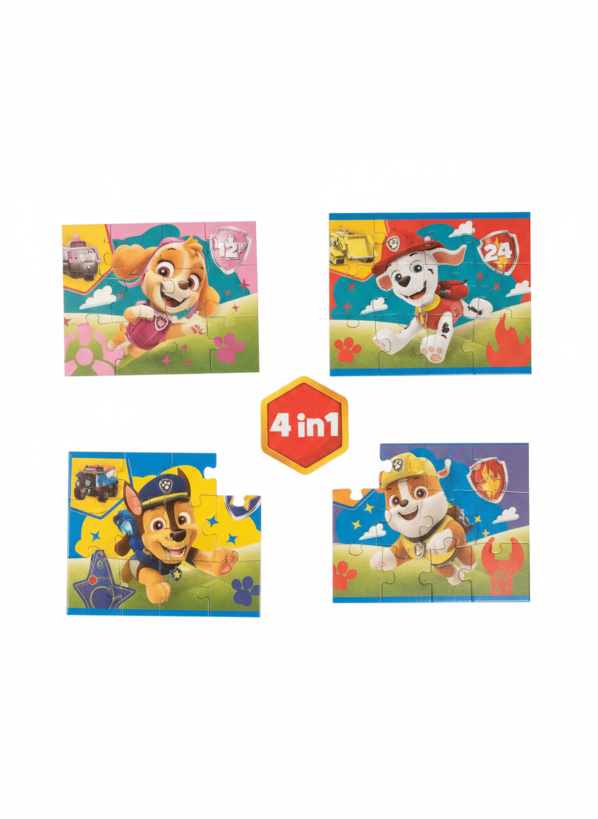 Trefl Paw Patrol 4-in-1 Puzzle Set