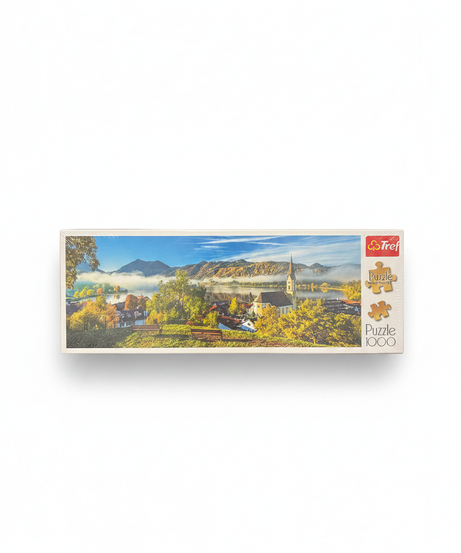 Trefl 1000 Piece Panorama Jigsaw Puzzle - Autumn Lakeside Village