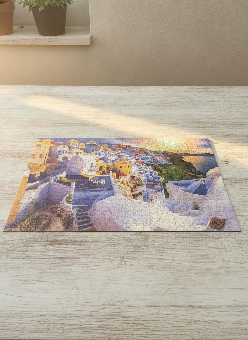 Trefl Panorama Puzzle - Santorini Sunset 1000 Pieces