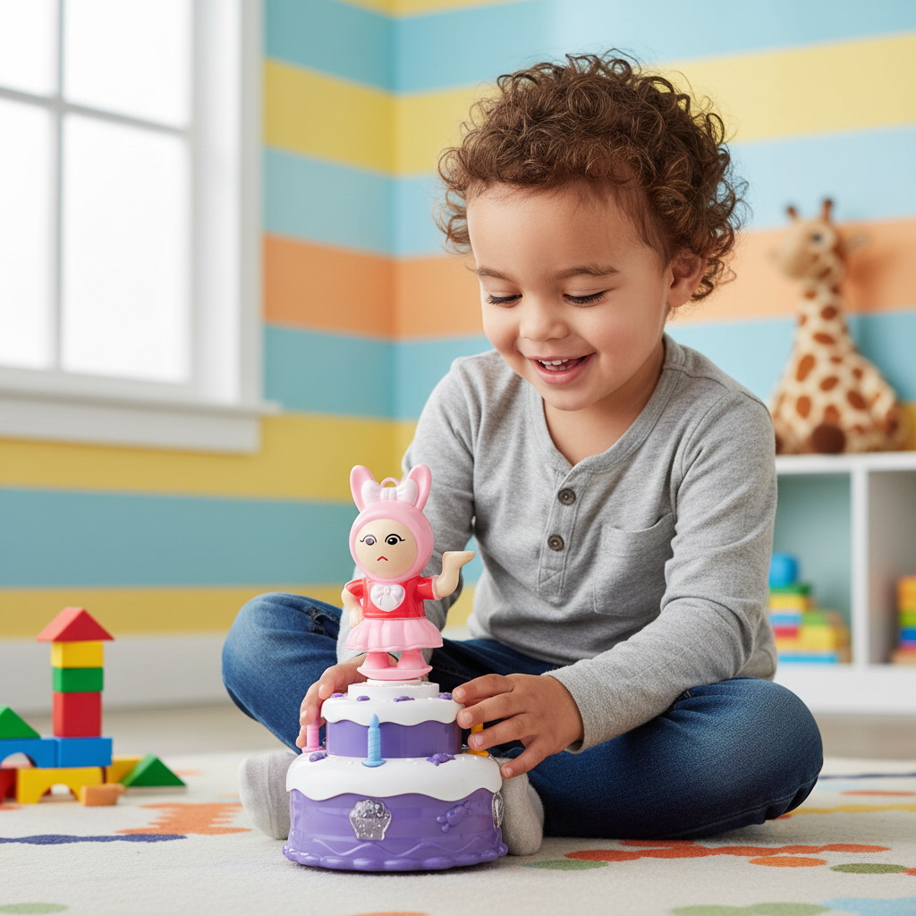 Twirling Bunny Birthday Cake Toy