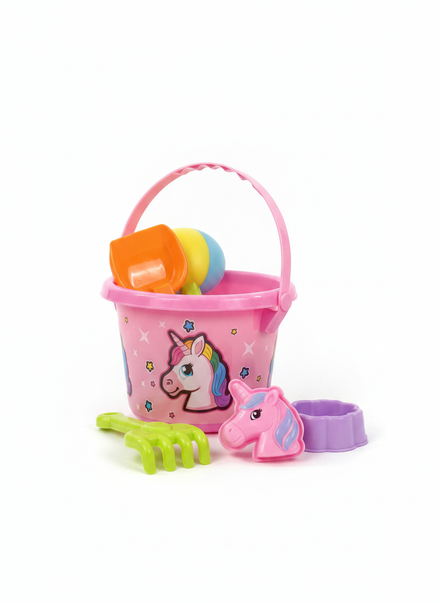 Unicorn Beach Bucket & Sand Toy Set