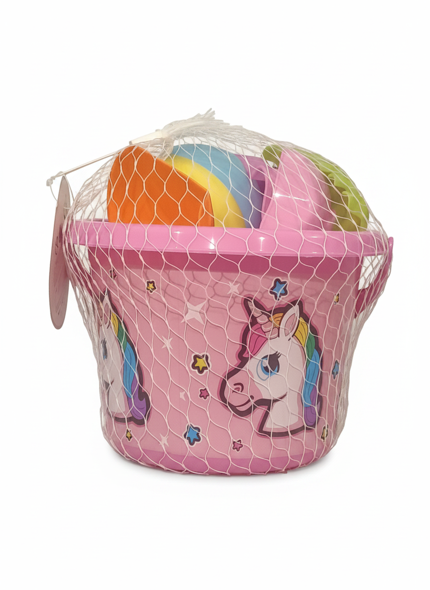 Unicorn Beach Bucket & Sand Toy Set
