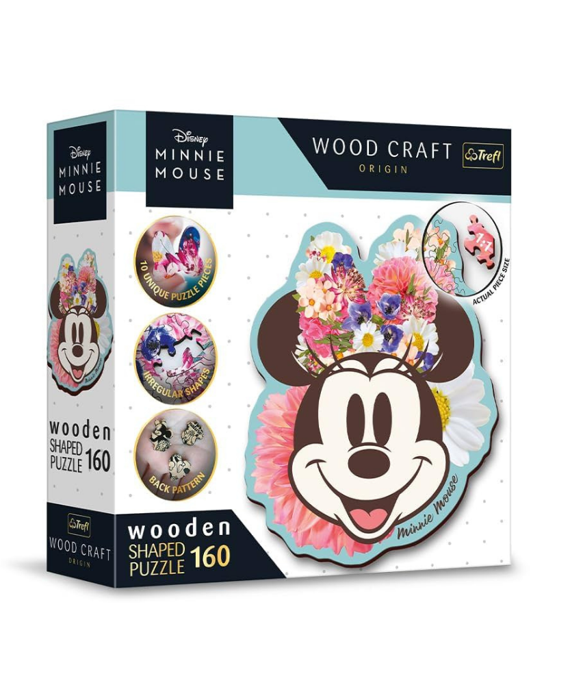 Disney Mickey Mouse Wood Craft Origin Shaped Wooden Puzzle - 160 Pieces