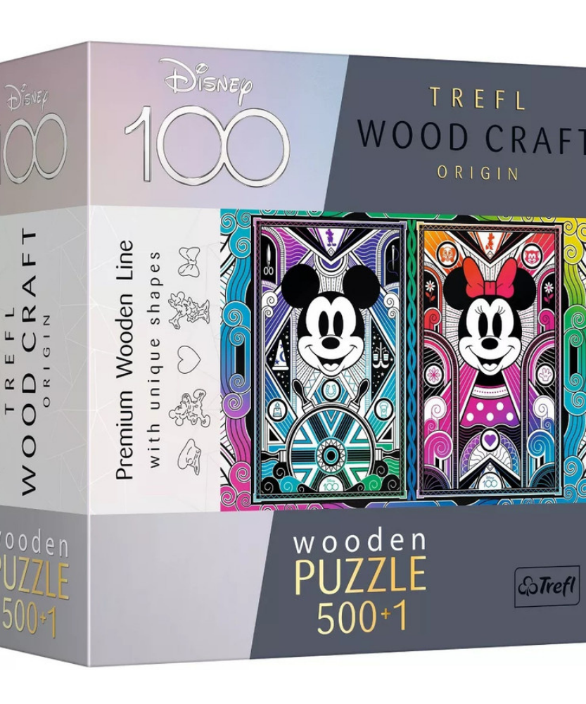 Trefl Wood Craft Origin Premium Wooden Puzzle 500+1 - Vintage Music Collage