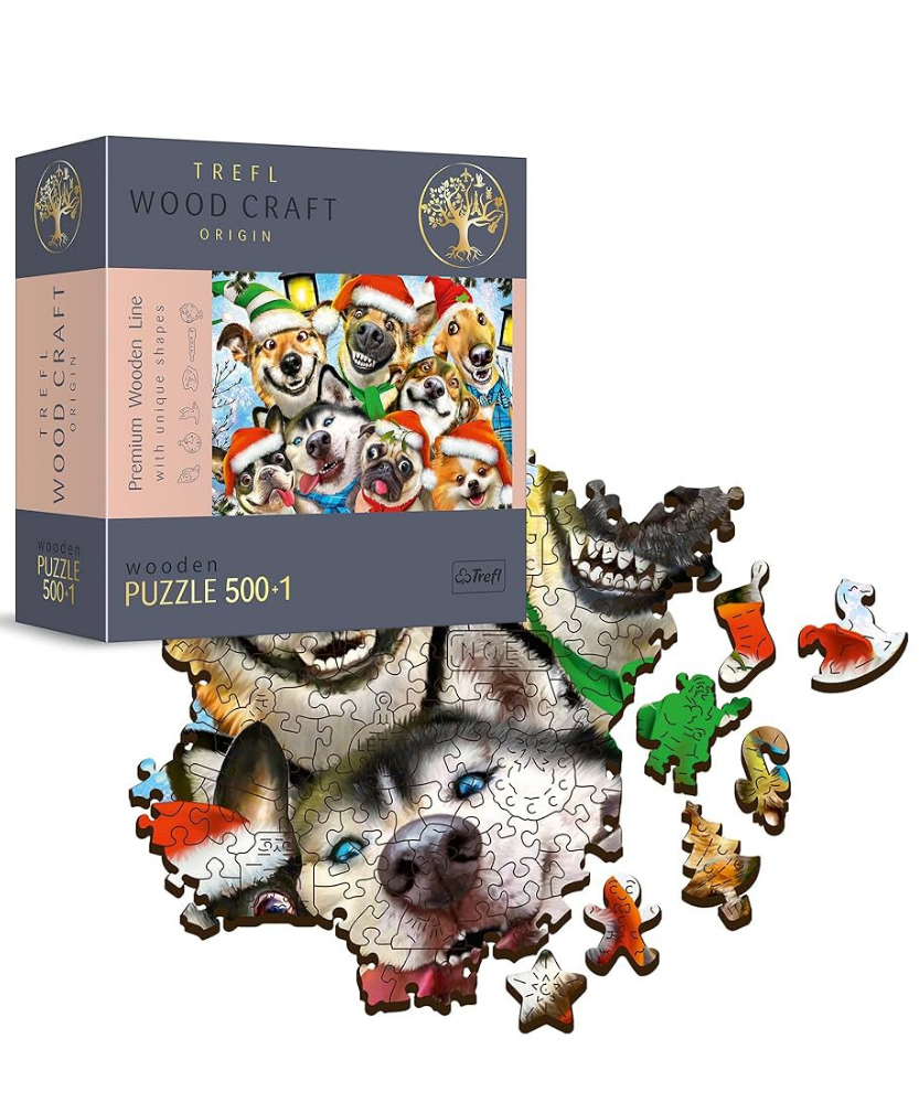 Trefl Wood Craft Origin Premium Wooden Puzzle 500+1 - Vintage Music Collage
