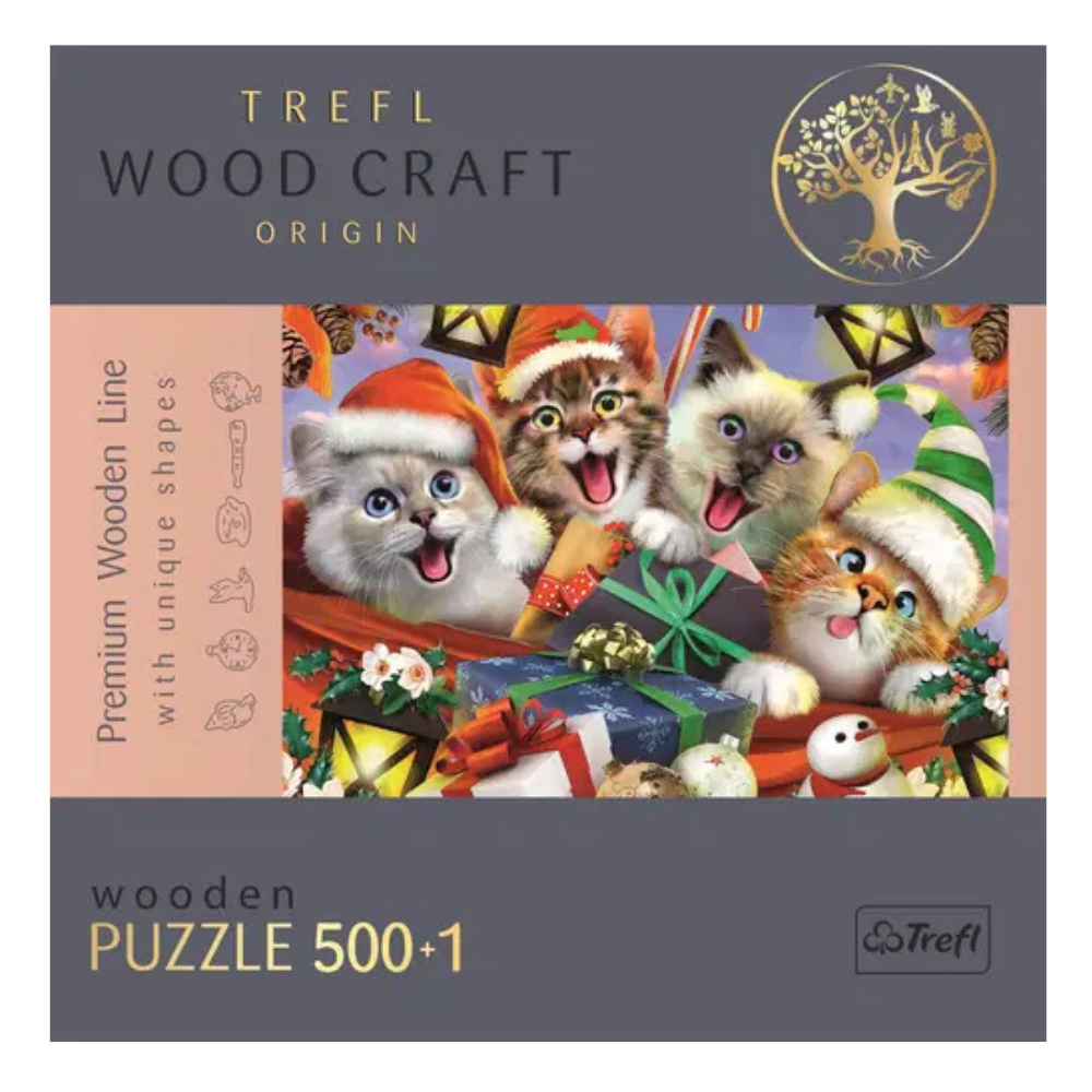 Trefl Wood Craft Origin Premium Wooden Puzzle 500+1 - Vintage Music Collage