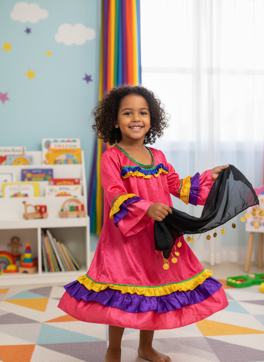 Girl Peasant Pink Costume