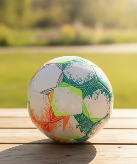 Vibrant Abstract Pattern Soccer Ball
