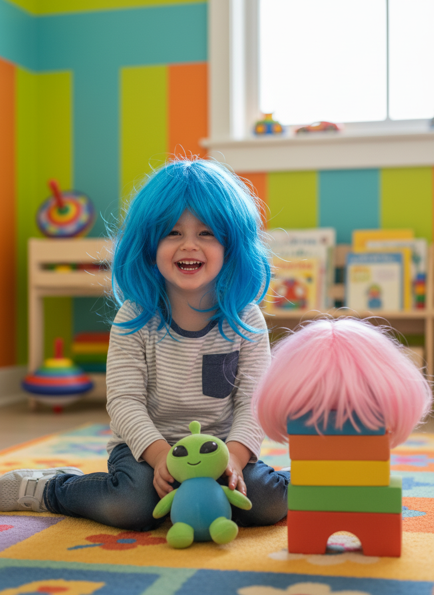 Vivid Multi-Color Costume Wigs