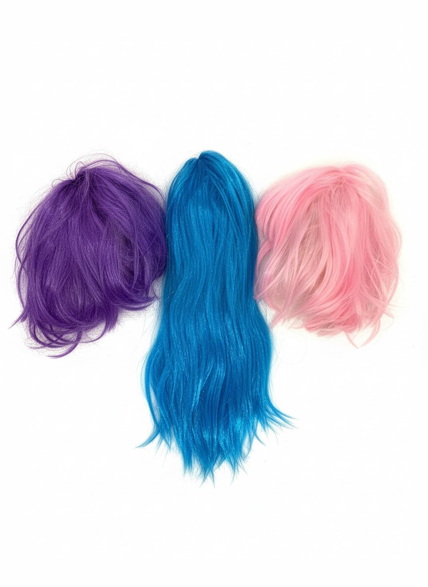 Vivid Multi-Color Costume Wigs