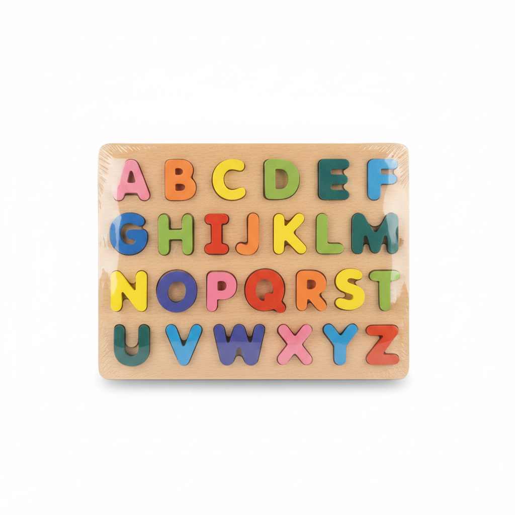 Wooden Alphabet Letter Puzzle Board
