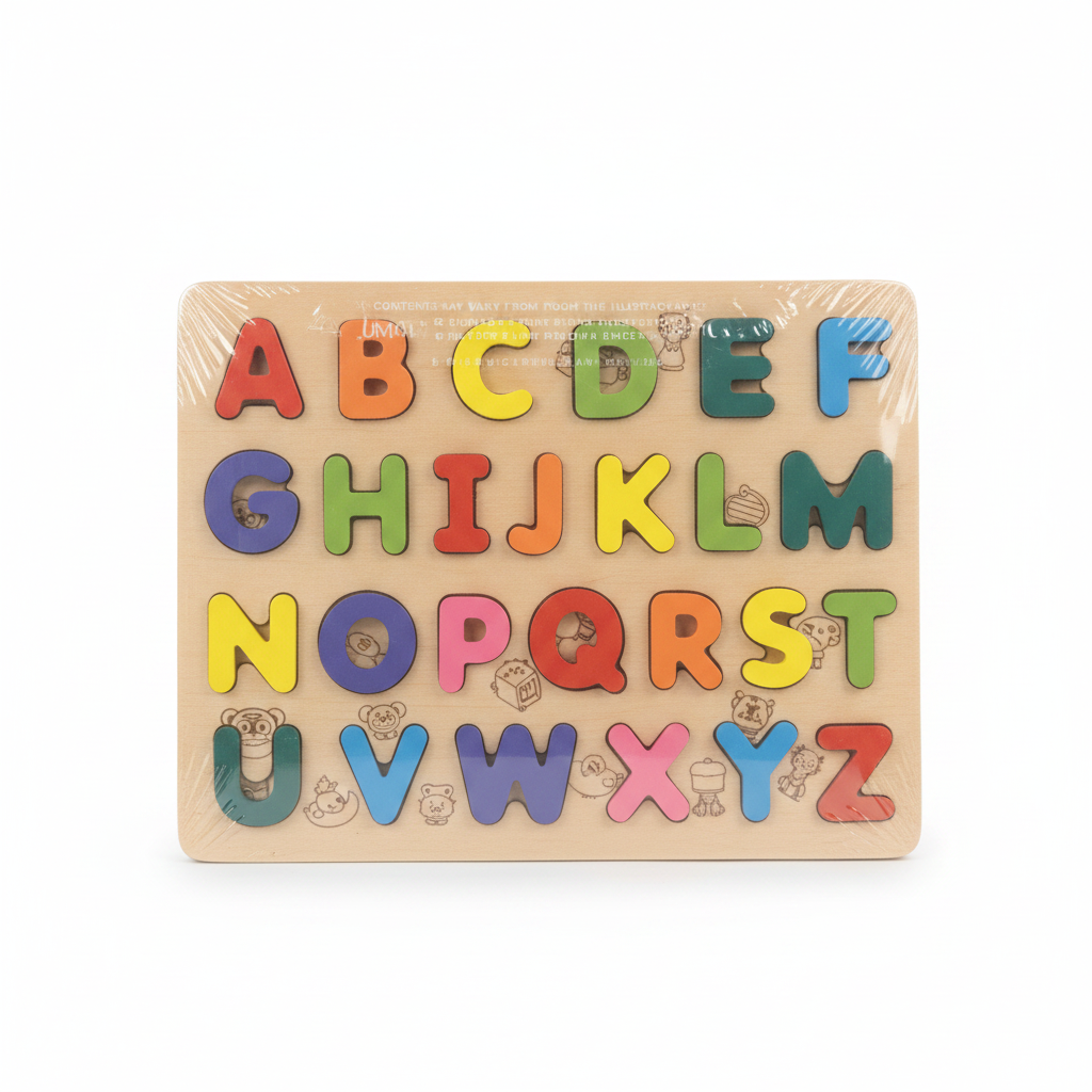Wooden Alphabet Letter Puzzle Board