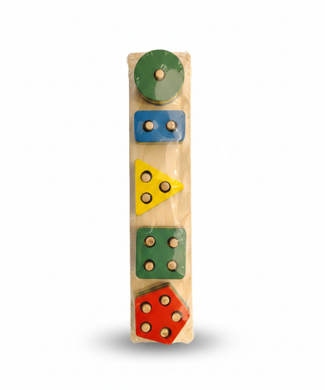 Wooden Geometric Shape Stacker Puzzle