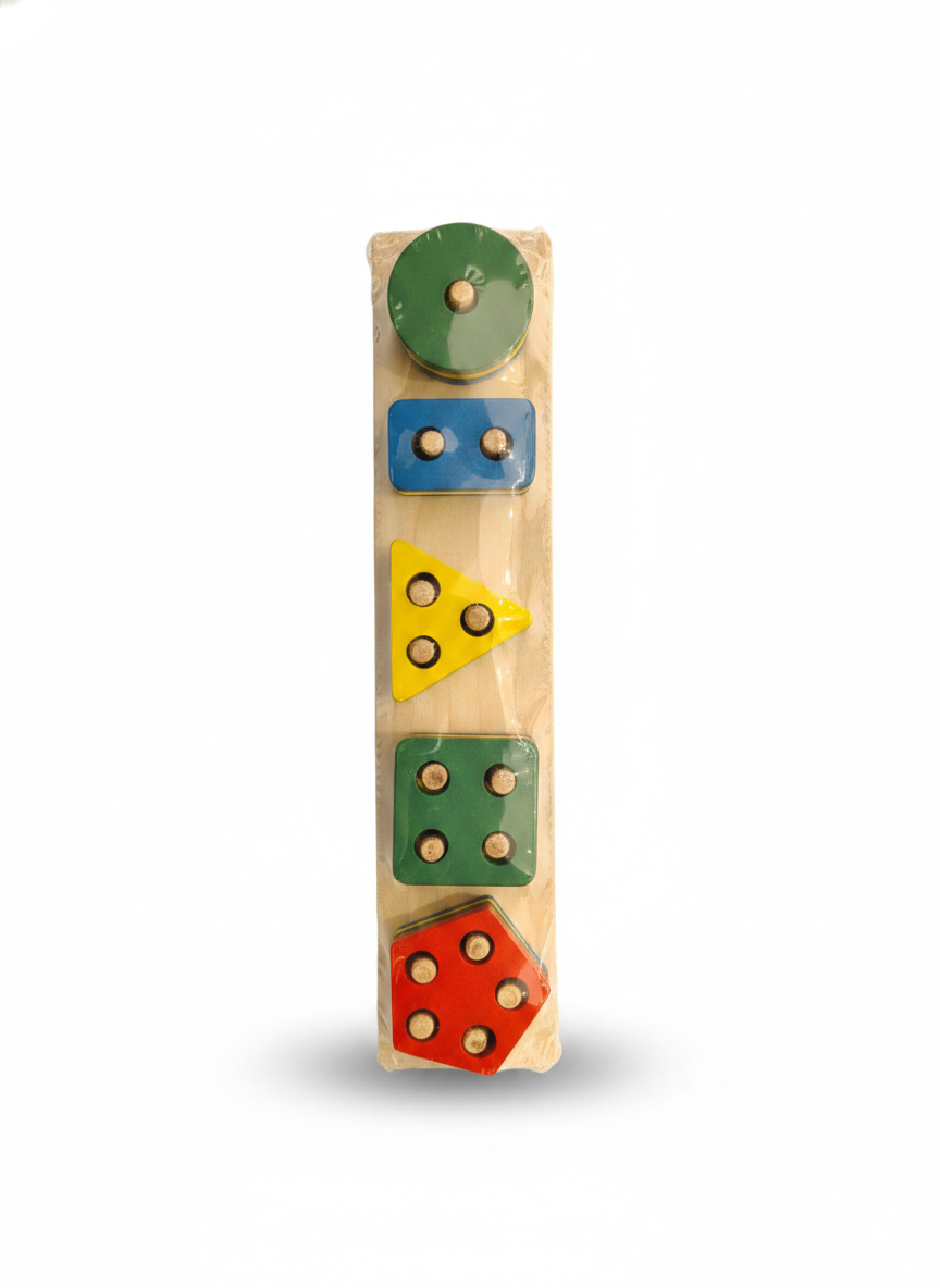 Wooden Geometric Shape Stacker Puzzle