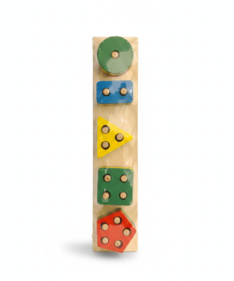 Wooden Geometric Shape Stacker Puzzle