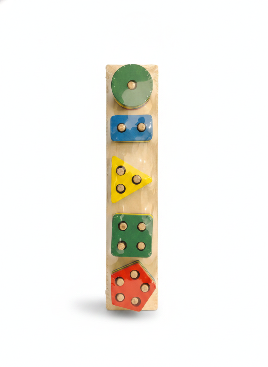 Wooden Geometric Shape Stacker Puzzle