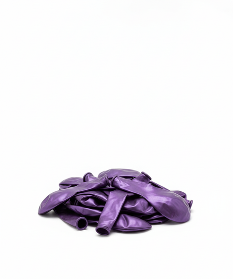XYY 10-inch Purple Metallic Latex Balloons, 50 Pcs