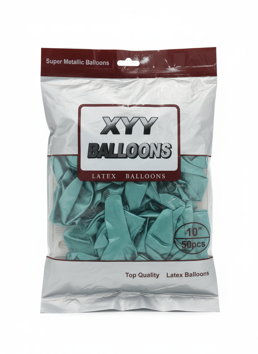 XYY Super Metallic Latex Balloons (10 inch, 50 pcs)