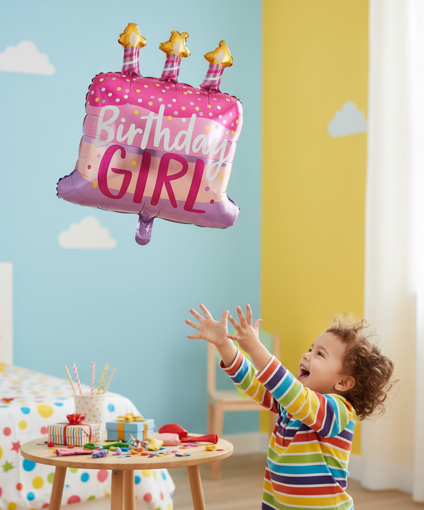 Xin Di Balloons Birthday Girl Cake Foil Balloon