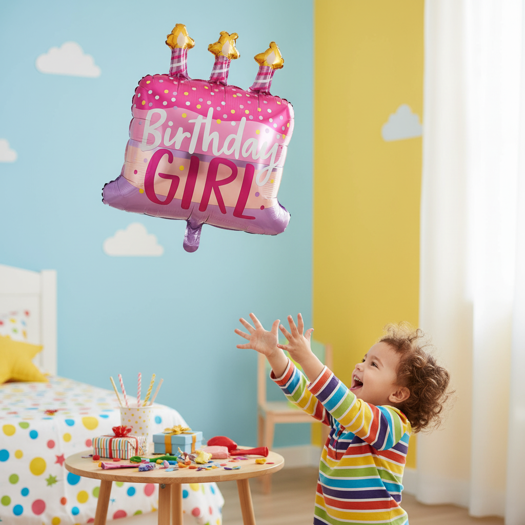 Xin Di Balloons Birthday Girl Cake Foil Balloon