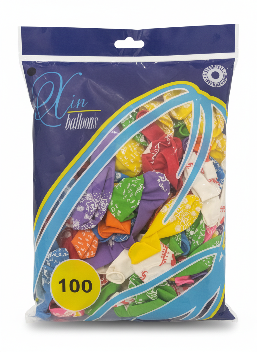 Xin Balloons 100 Count Assorted Colors