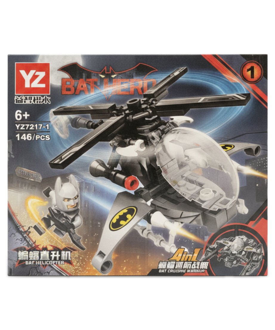 YZ BAT HERO Bat Helicopter Building Blocks Set