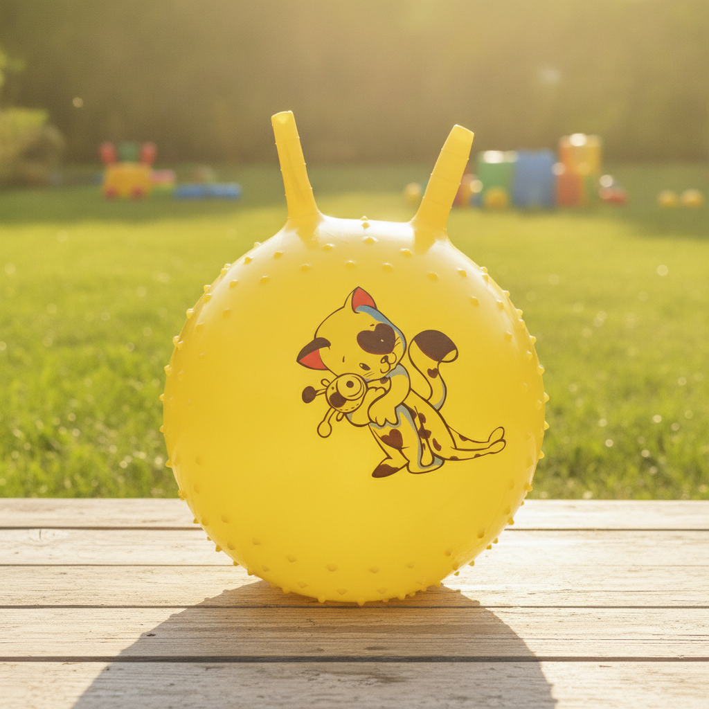 Yellow Spiky Cat Hopper Ball