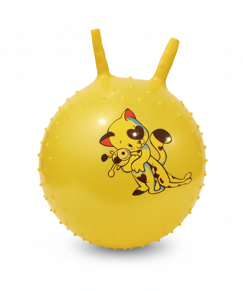 Yellow Spiky Cat Hopper Ball
