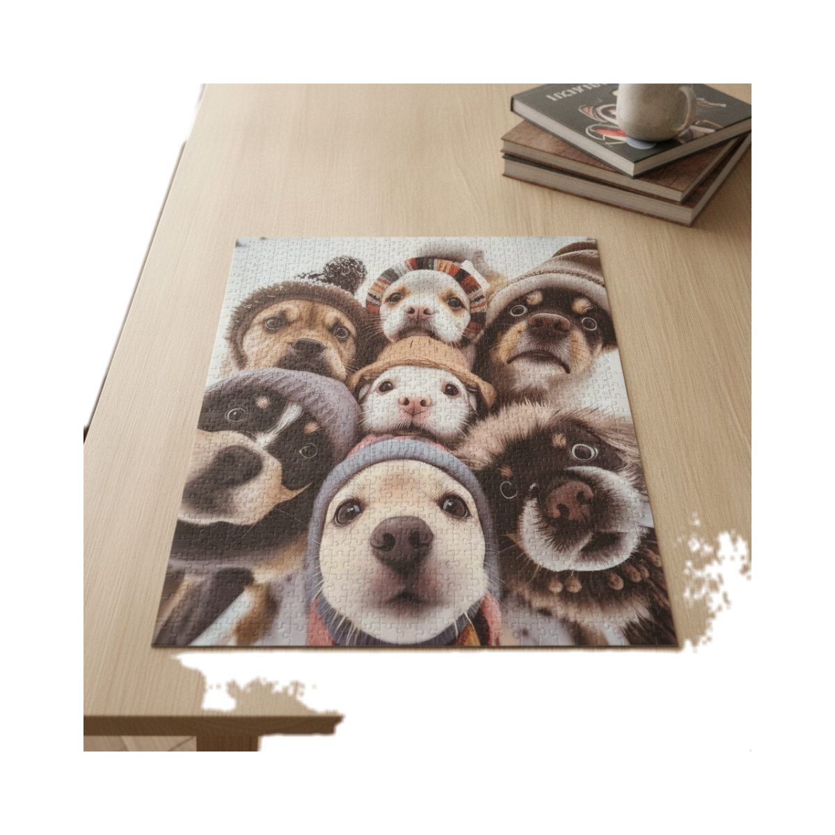 ZAYAT® 300-Piece Silky Touch Art Puzzle: Winter Puppies