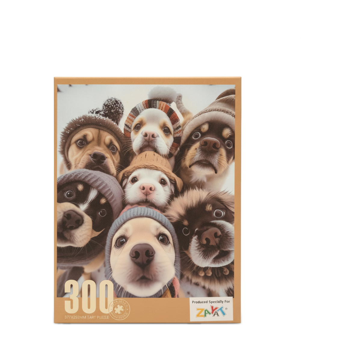 ZAYAT® 300-Piece Silky Touch Art Puzzle: Winter Puppies