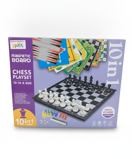 ZAYAT Magnetic Board Chess Playset 10 in a Box
