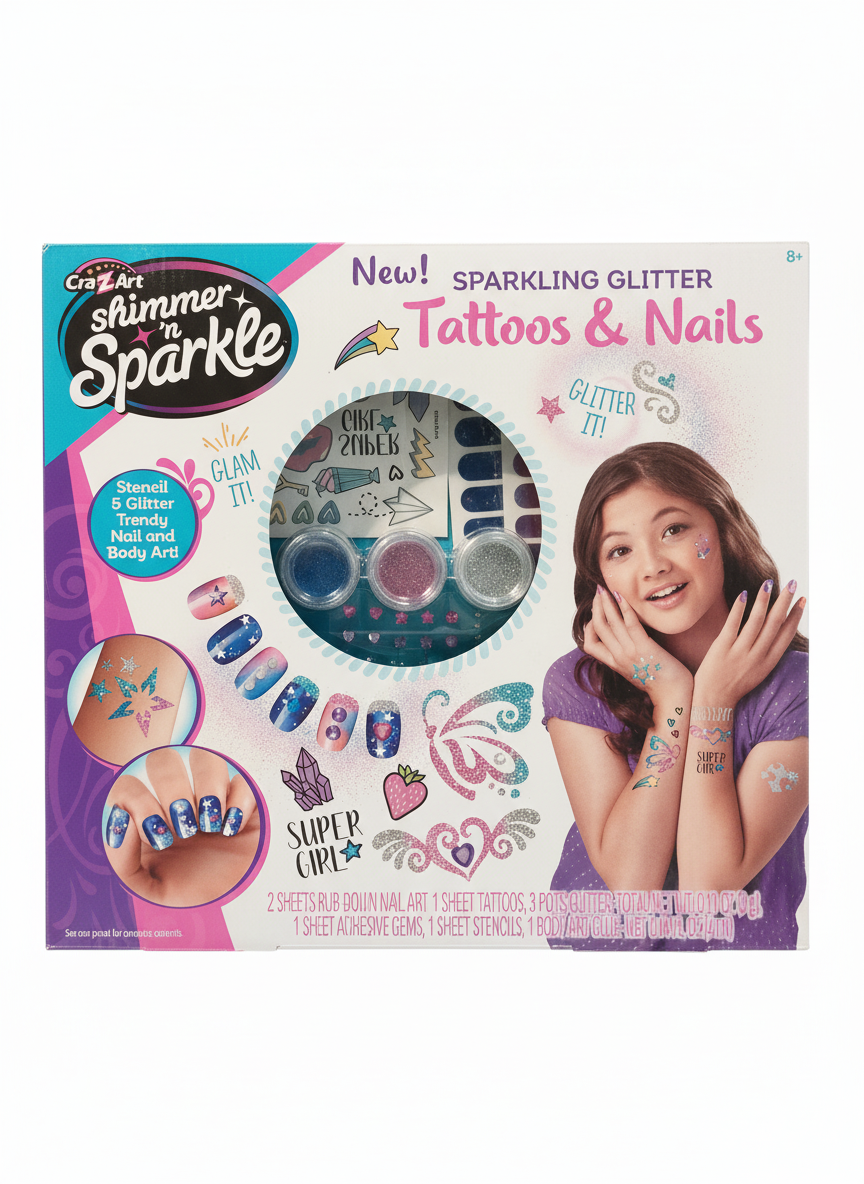Cra-Z-Art Shimmer 'n Sparkle Sparkling Glitter Tattoos & Nails