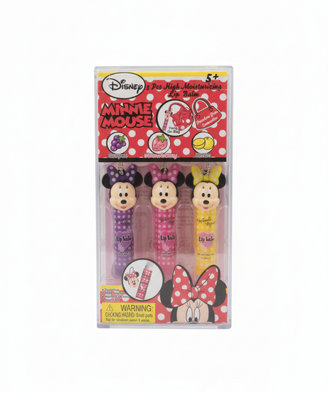 Disney Minnie Mouse 3 Pcs High Moisturizing Lip Balm Set