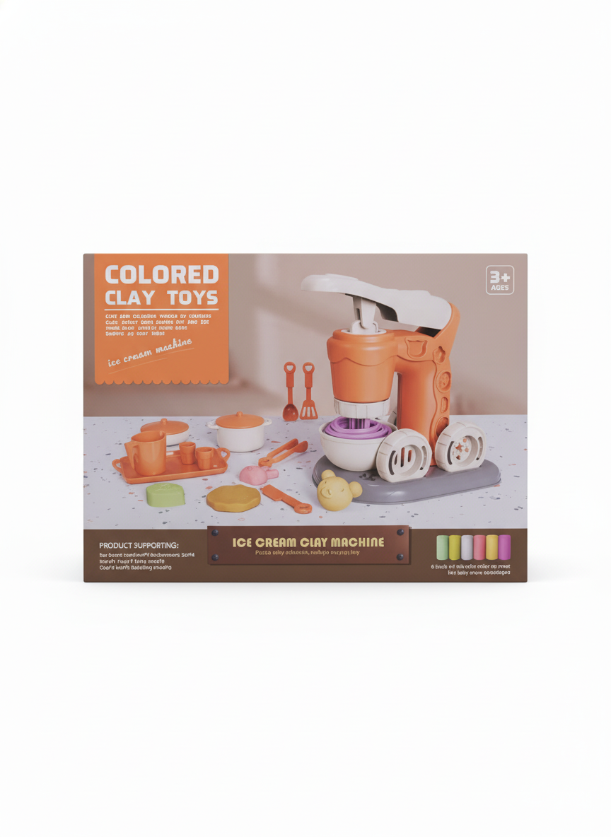Colored Clay Toys Ice Cream Clay Machine