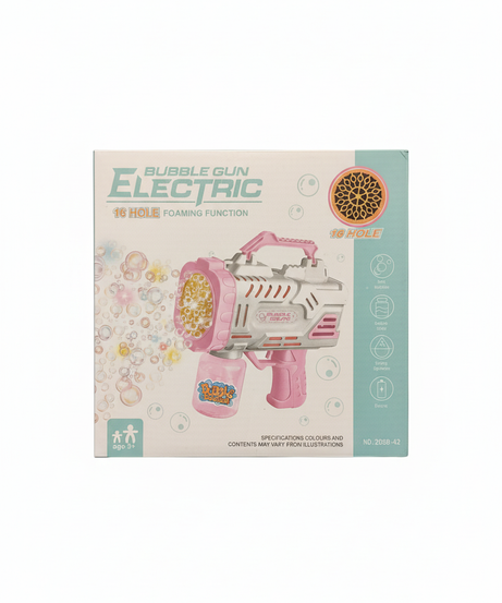 Electric Bubble Gun with 16-Hole Foaming Function