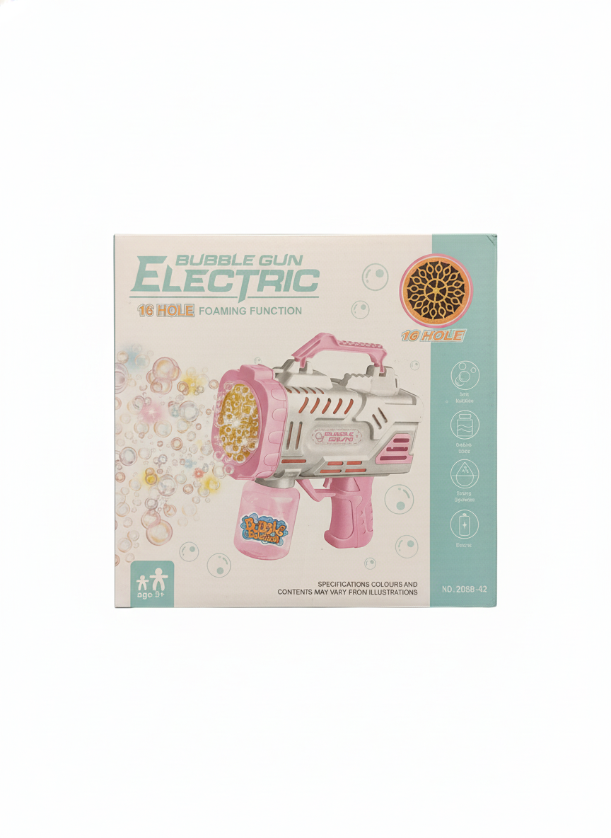 Electric Bubble Gun with 16-Hole Foaming Function