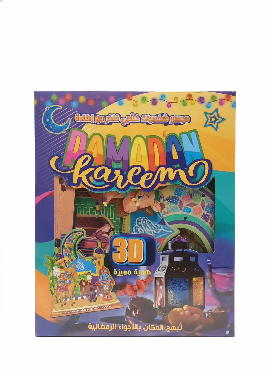 Ramadan Kareem 3D Luxury Wooden Decor Set with Lighting