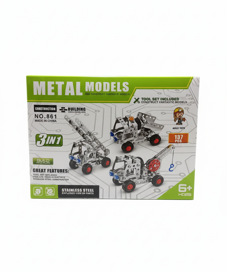 Metal Models 3-in-1 Construction Building Vehicle Model Toys No. 861 by Aole Toys