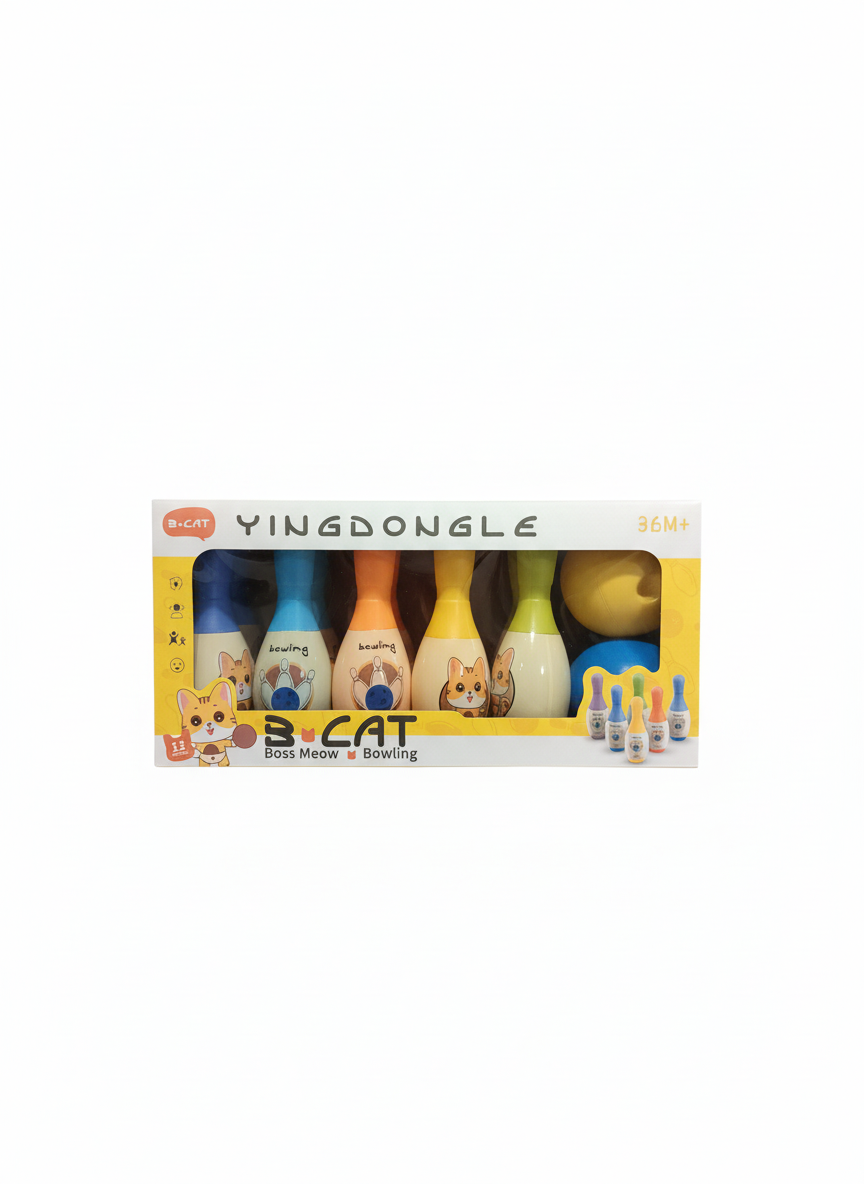 B.CAT YINGDONGLE Boss Meow Bowling Set