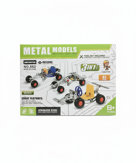 Metal Models 3-in-1 Construction Building Vehicle Model Toys No. 862