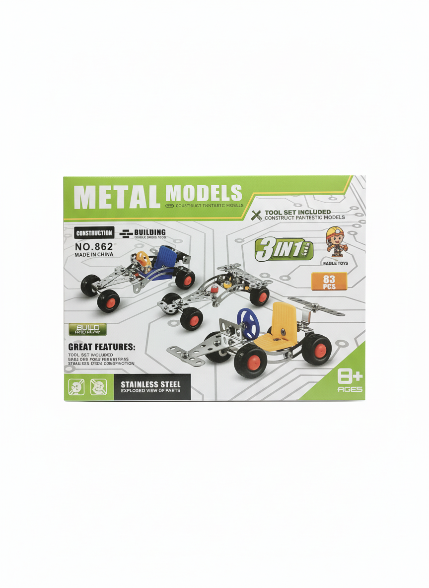 Metal Models 3-in-1 Construction Building Vehicle Model Toys No. 862