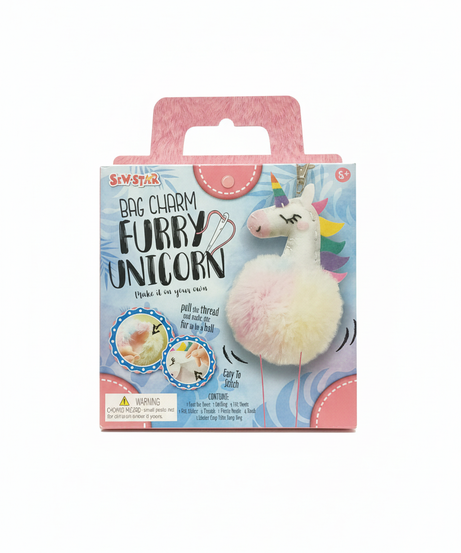 Sew-Star Bag Charm Furry Unicorn