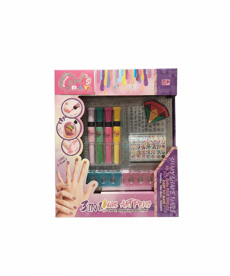 Girl's D.I.Y. Studio Shake Shake Nails 3 IN 1 Nail Art Pens