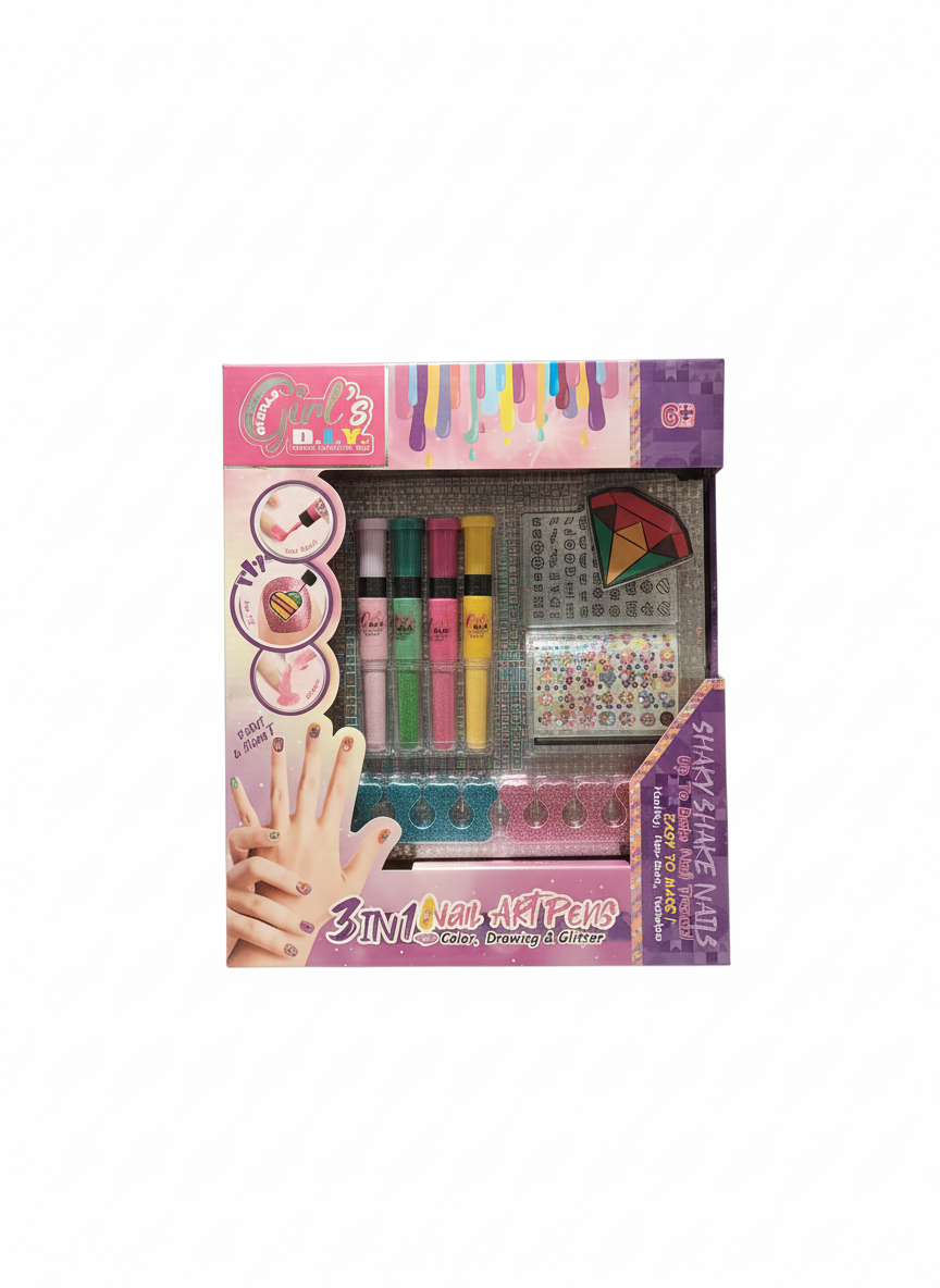 Girl's D.I.Y. Studio Shake Shake Nails 3 IN 1 Nail Art Pens