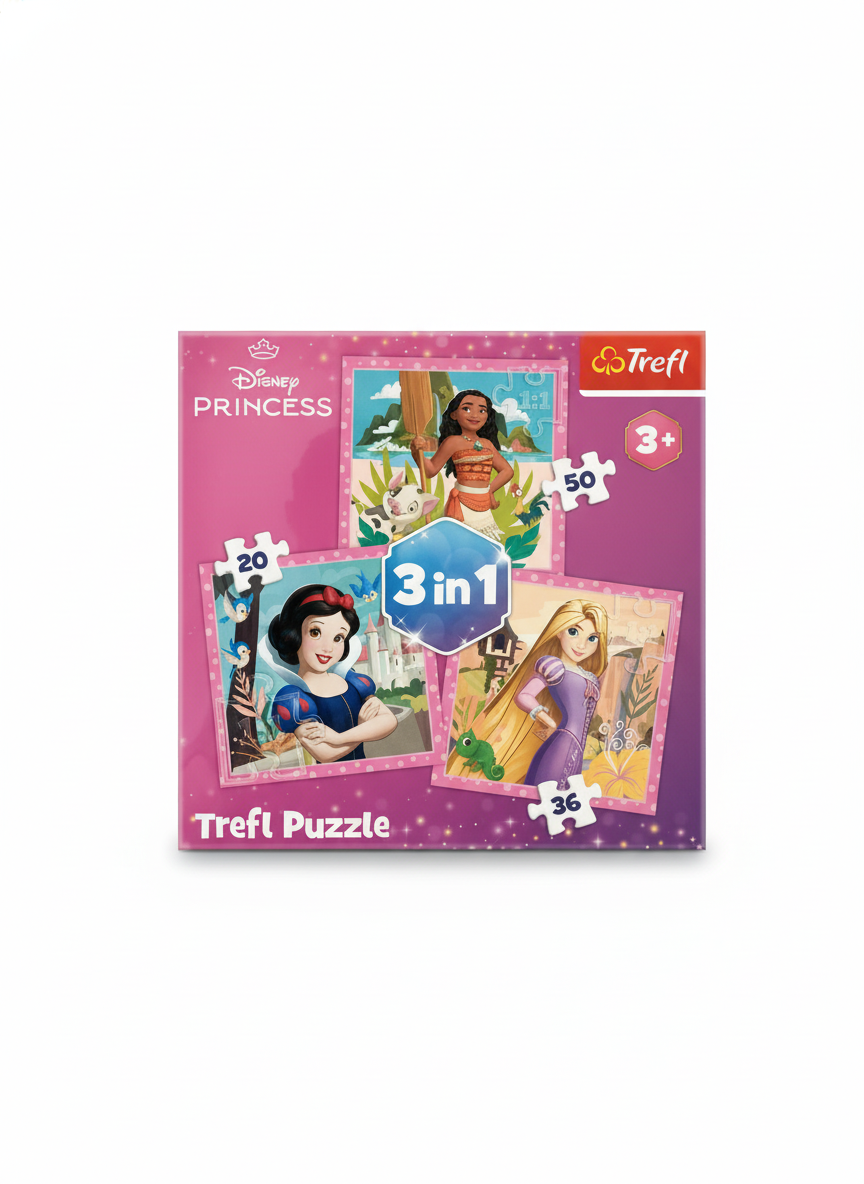 Disney Princess 3 in 1 Trefl Puzzle