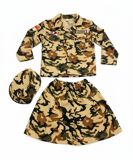 Girl Army Camouflage Costume Set