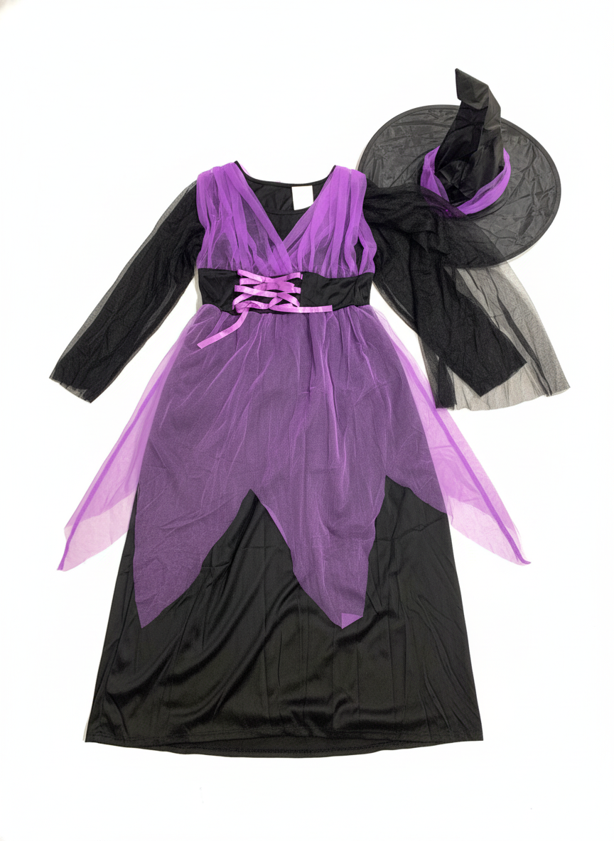 Purple & Black Witch Costume Set