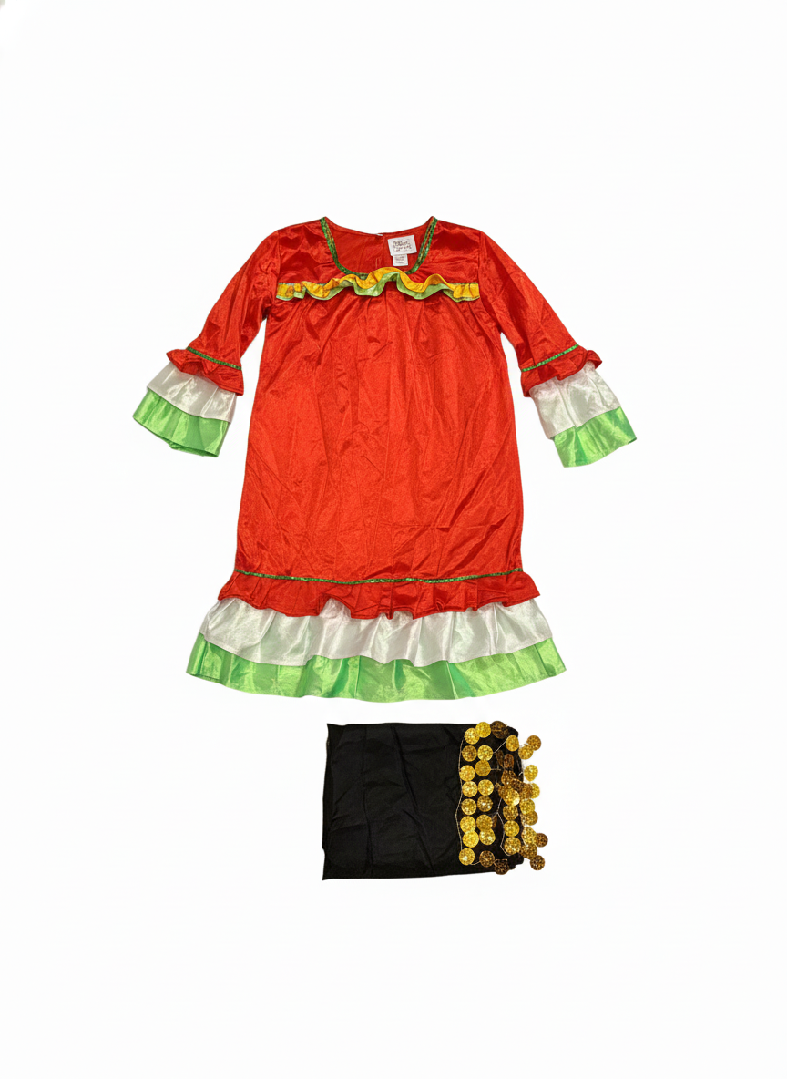 Girl Peasant Red Costume