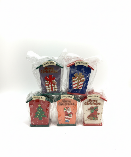 Piggy Bank Merry Christmas Welcome House Decorations (1-Pack)